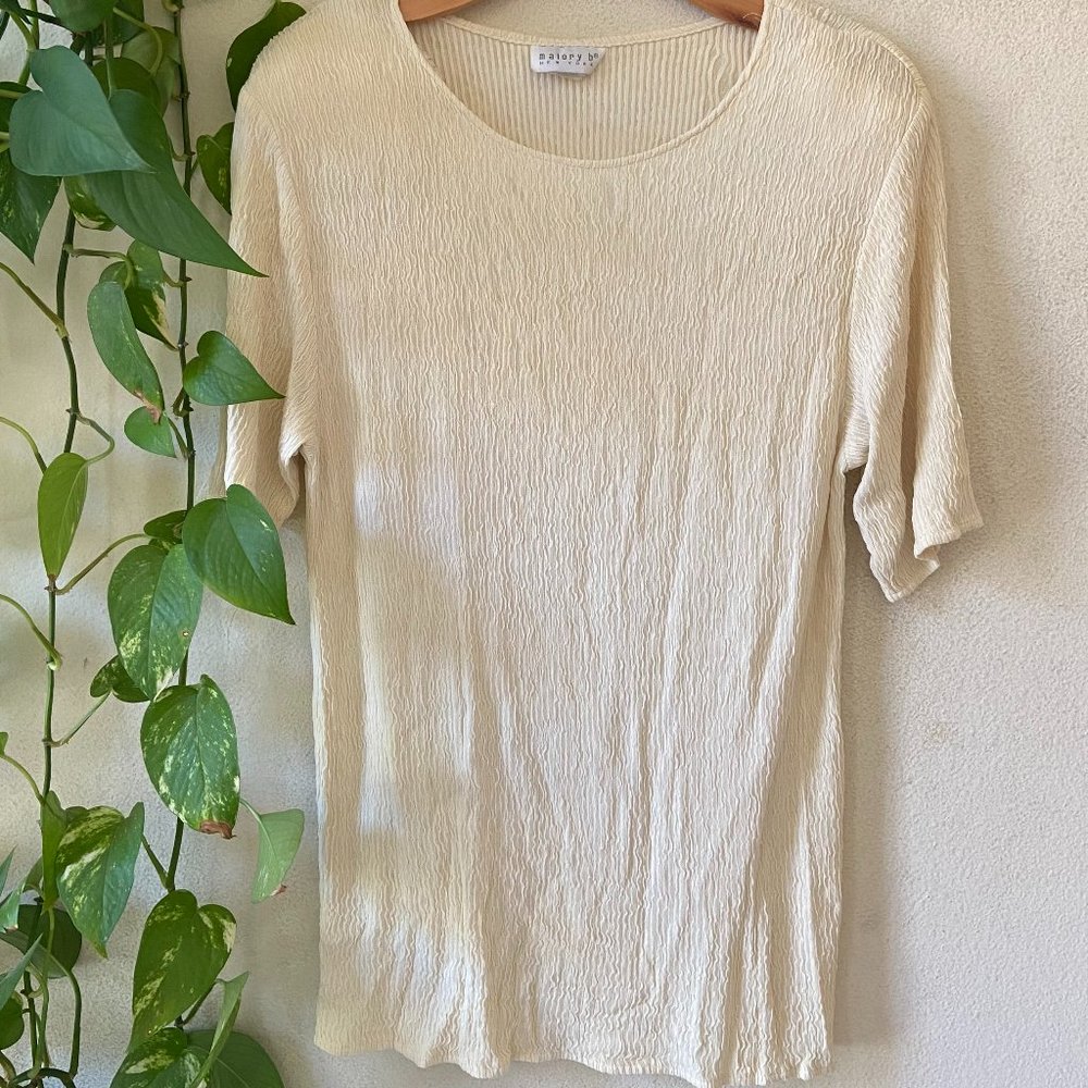 Vintage Textured Creme Top